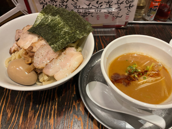 「味噌つけ麺+プレミアムトッピング」@中華そば あおいの写真