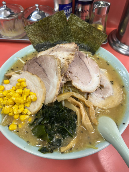 「ネギみそチャーシューメン(1250円)＋中盛り(100円)」@ラーメンショップ 下大野店の写真