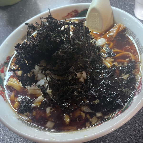 「玉ねぎのり中華ラーメン」@中華そば 龍華亭の写真