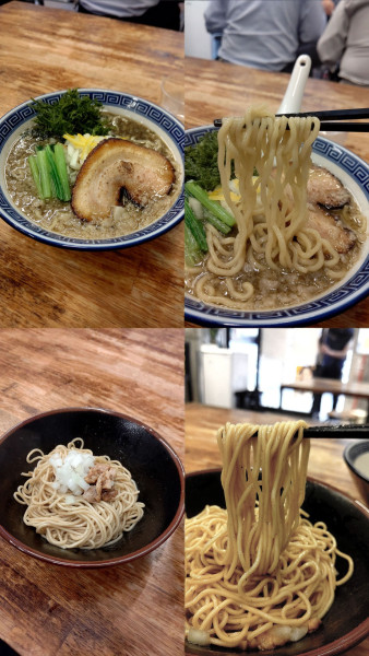 「『烏賊背脂煮干し中華そば+そのまま食べられる替え玉』」@錦糸町中華そば さん式の写真