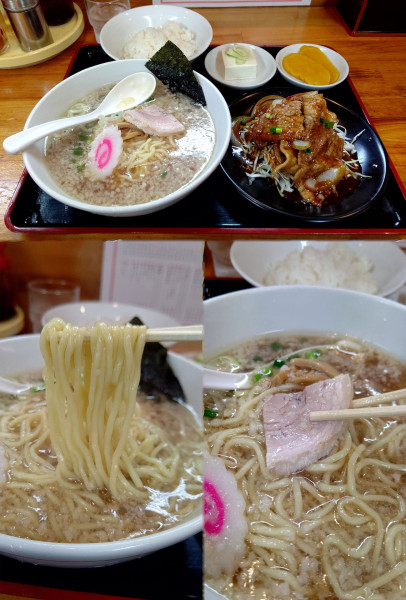 「『焼肉定食とラーメン(¥1200)』」@らーめん食堂 かみやの写真