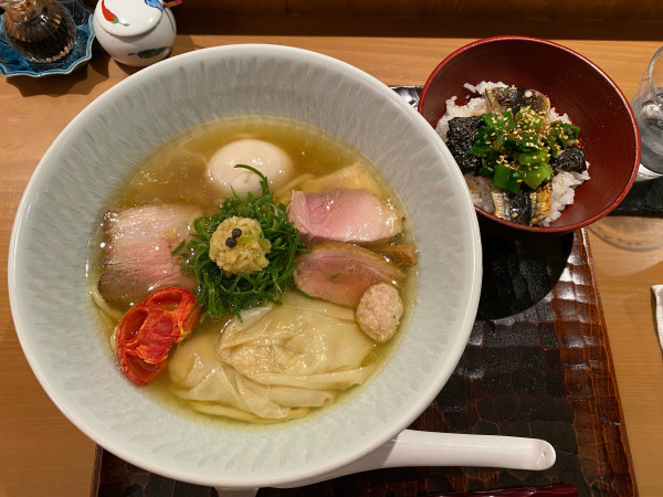 「特製塩、秋刀魚炙り刺身飯」@饗 くろ㐂の写真