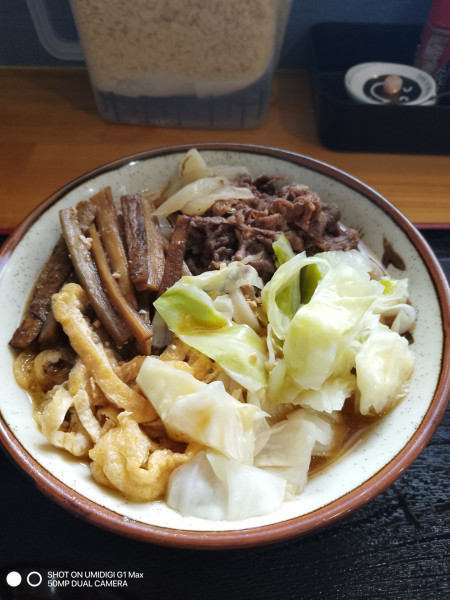 「蹴とばしキンピラうどん」@手打ちうどん ろくでなしの写真