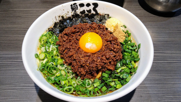 「旨辛(1辛)台湾まぜそば(大)+台湾ミンチ増し」@麺屋こころ 青葉店の写真