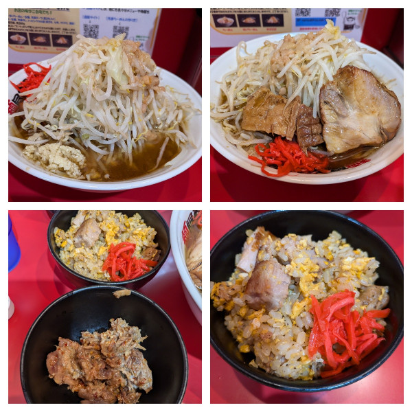 「小らーめん➕極上卵の久喜炒飯➕スタミナほぐし」@麺屋 桐龍 久喜店の写真