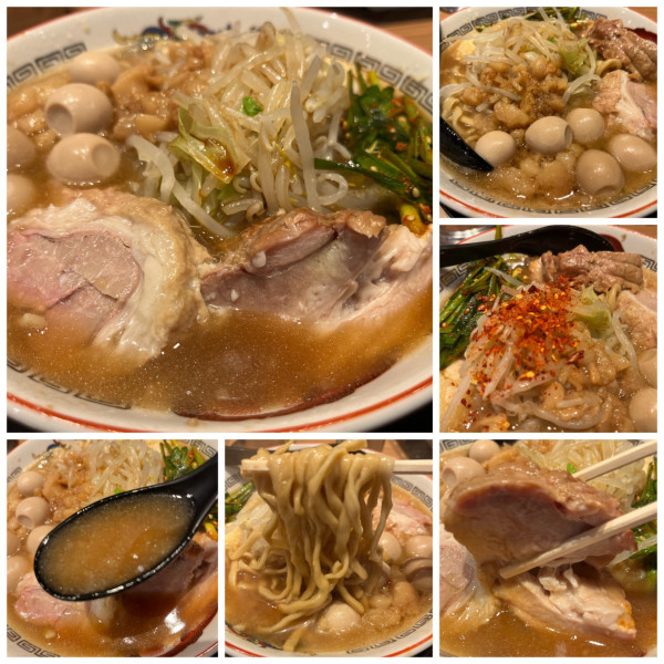 「小ラーメン950円 辛ニラ100円うずら100円」@豚山 上野店の写真