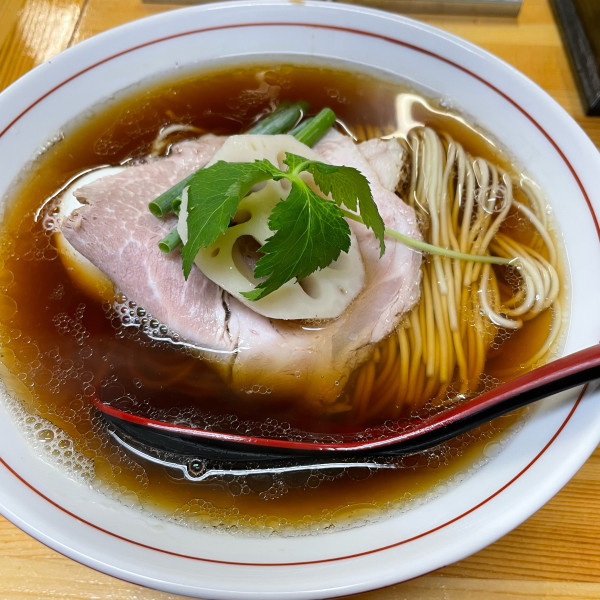 「中華そば（黒）900円→700円（2周年）」@わがきん ラーメン部の写真
