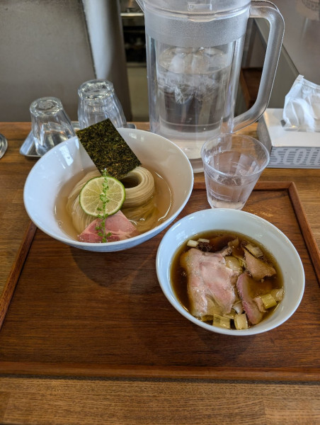 「昆布水つけめん 醤油 並」@YOKOKURA STOREHOUSEの写真