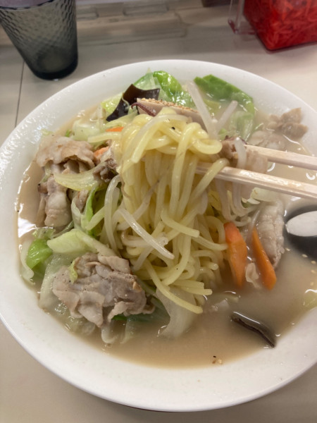 「ちゃんぽん　半チャーハン」@御食事処 のぎくの写真