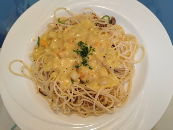 「カレー風味クラムチャウダースパゲティー　８５０円」@カフェレストラン 四季の写真