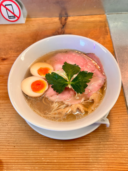 「味玉貝そば」@田中の中華そばの写真