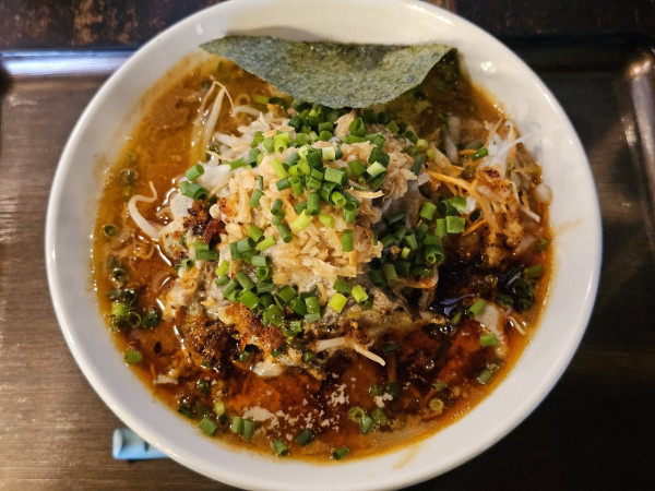 「海老蟹味噌ⅡLAW～シャケ白子Gがけ～　1300円」@煮干結社 弘前店の写真