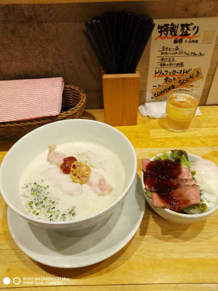 「獅子丸ぱいたんらぁめん+ローストビーフ丼セット」@麺家 獅子丸の写真