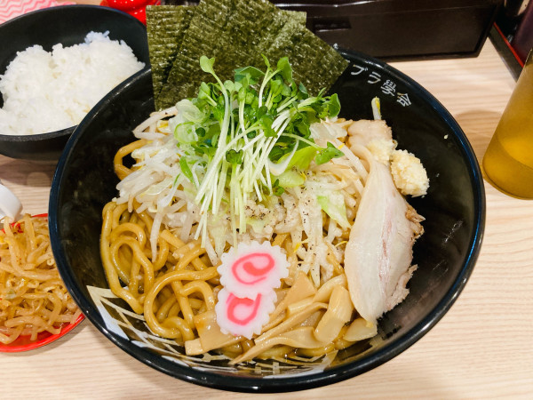 「特濃油そば W盛 無限ライス」@武蔵野アブラ學会 神田店の写真