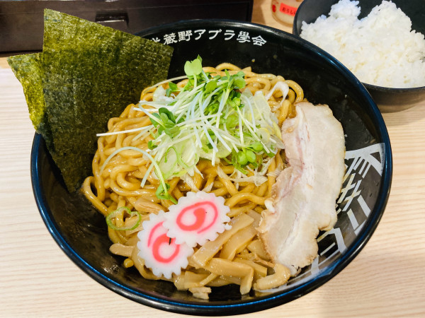 「武蔵野油そば W盛 無限ライス」@武蔵野アブラ學会 神田店の写真