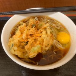 かき揚げ天玉そば 650円