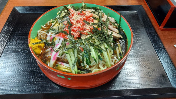 「冷やし中華 850円」@生蕎麦 満留賀の写真