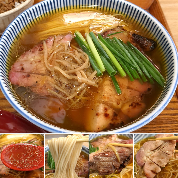 「稲庭中華そば＋炙り叉焼＝1700円」@キッチンきらくの写真