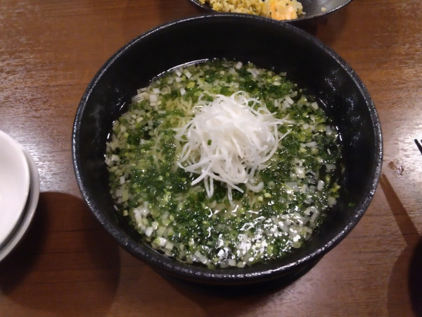 「あおさと葱の塩スープそば 1100円」@神のもてなしの写真