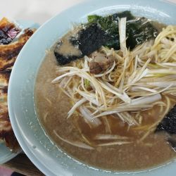 ネギラーメン(800)＋ギョーザ(300)