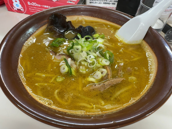 「カレーラーメン＋半ピリ辛チャーハン」@ラーメン寶龍 新冠店の写真