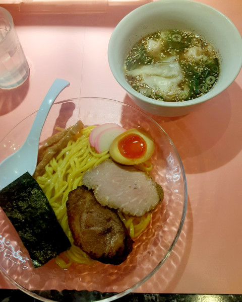 「流星つけめん(しお)＋ワンタン」@流星軒の写真