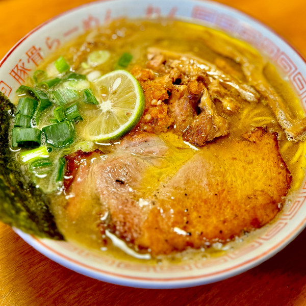 「秋刀魚らーめん1,050円」@豚骨らーめん れんの写真