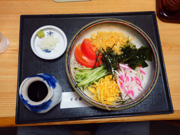 「冷やしたぬきそば」@そば処 亀屋の写真