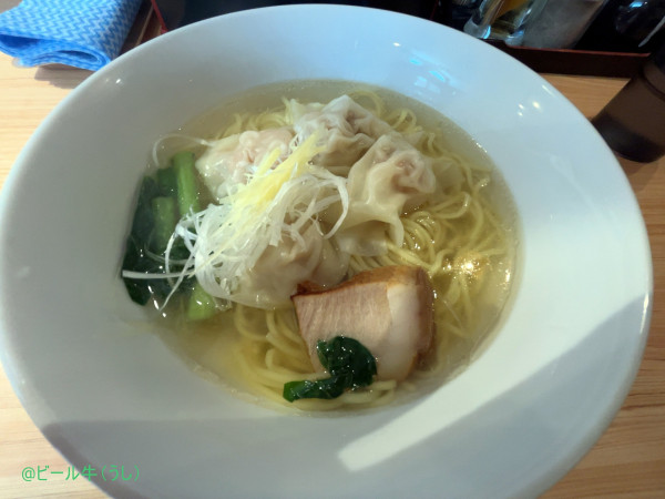 「塩ワンタンメン(1000円)、ミニ麻婆ライス(200円)」@さくら食堂の写真