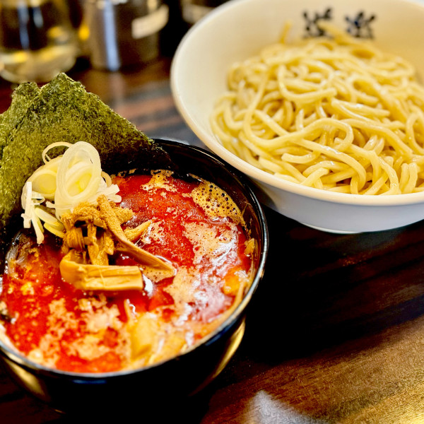 「つけめん（魚介醤油辛）1,130円」@ラーメン道楽 鮫洲本店の写真