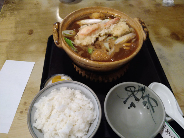 「味噌煮込みえびかしわ」@手打 まことやの写真