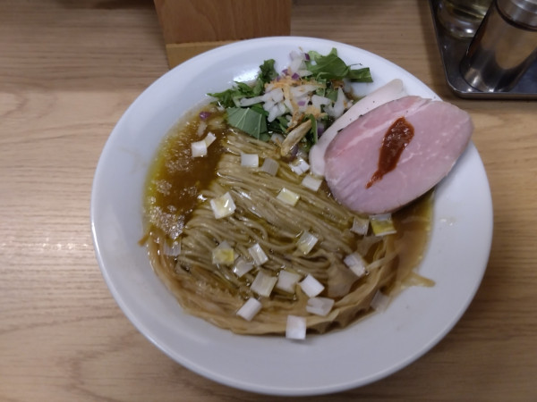 「サバとオリーブのぶたらぁめん(塩)(850円)」@めん処 きよ洲の写真
