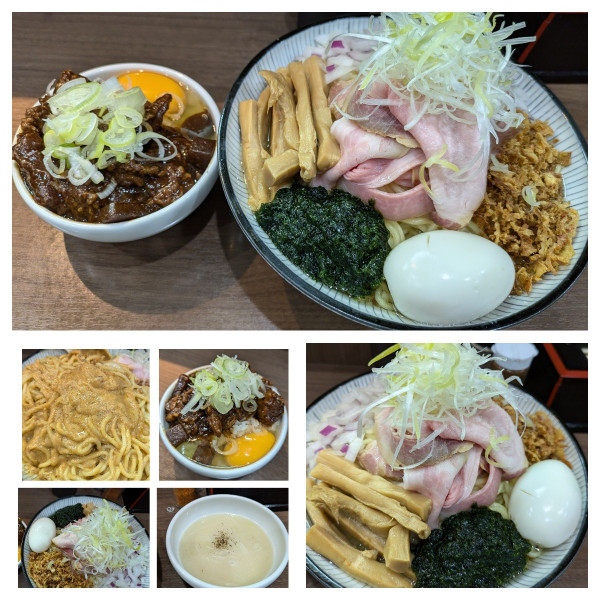 「【限定】あん肝白みそペーストまぜソバ➕どて煮めし」@Noodle&Spice curry 今日の1番の写真