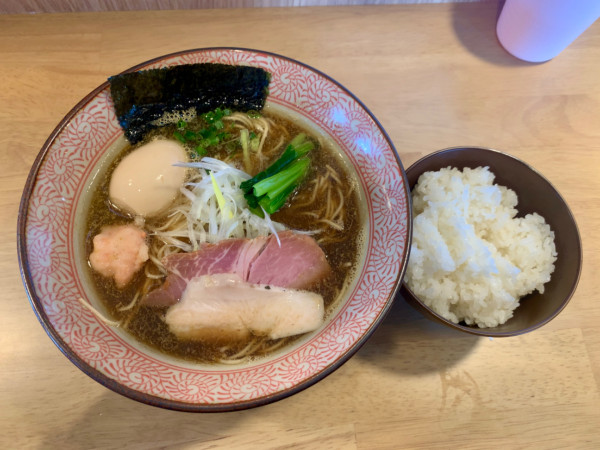 「伊勢えび出汁中華蕎麦(醤油)1,050円+小ライス100円」@麺屋いとう 東金店の写真