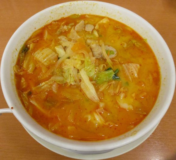 「＜期間限定＞モツ野菜ラーメン　740円」@日高屋 日暮里南口店の写真