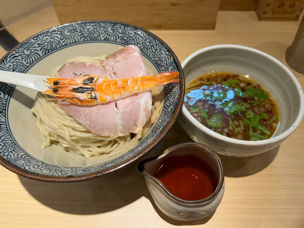 「厳選伊勢海老出汁つけめん」@地鶏と伊勢海老 中華そば頑の写真