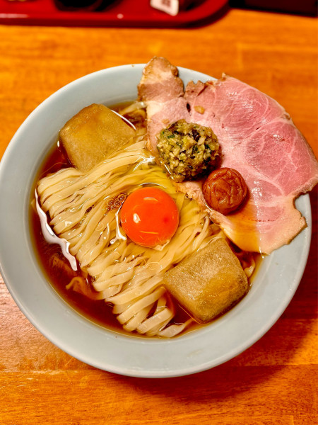 「冷やし昆布水らーめん900円」@豚骨らーめん れんの写真