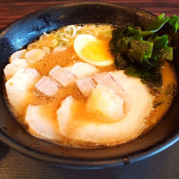 「味噌チャーシュー麺（￥780）＋三陸わかめ（クーポン）」@ゆで太郎 Tokyo-Bay 東雲駅前店の写真