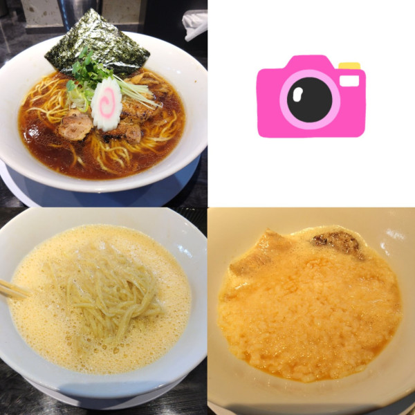 「醤油ラーメンと卵掛け麺とご飯」@拉麺 名もなき店の写真