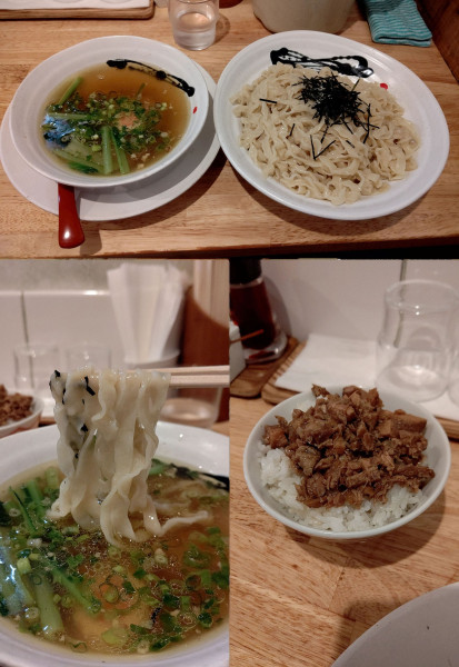 「『塩つけめん(太麺指定)+ランチ小ごはん』」@らーめん天神下 大喜の写真