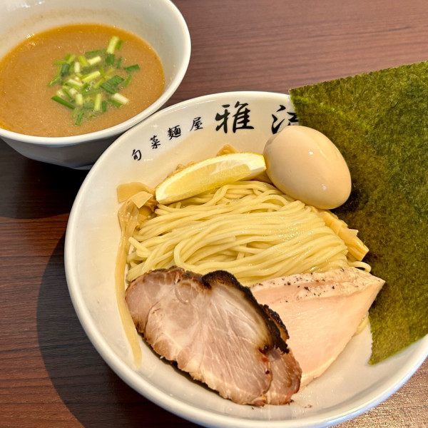 「【限定A】特製「海老」オマール×甘海老 つけ麺＋半ライス」@旬菜麺屋 雅流の写真