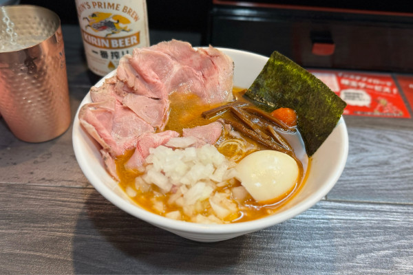 「蟹そば¥880、ハーフ肉増し¥230、味玉サービス」@crab台風。の写真