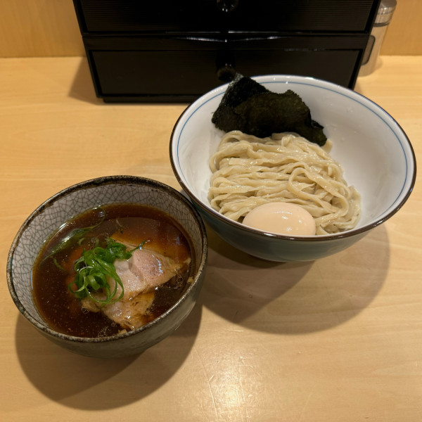 「特製軍鶏つけそば」@麺庭 つむぎの写真