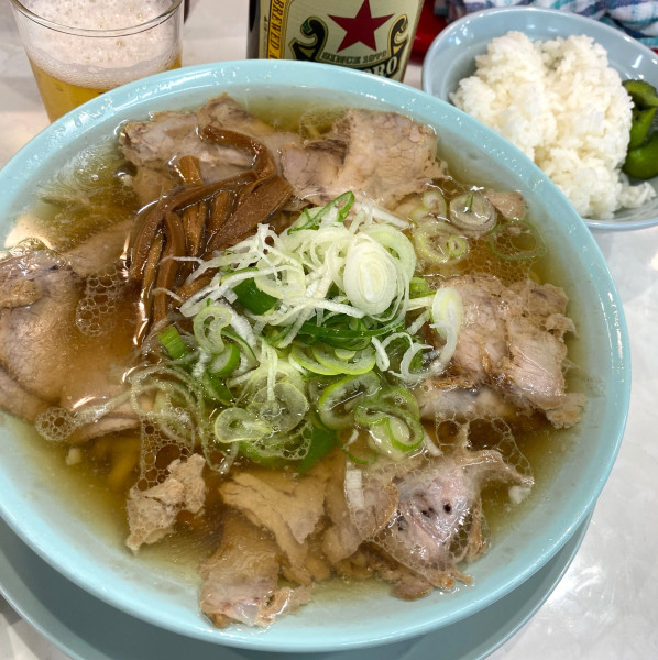 「中華そば 並 790円＋めし 無料＋瓶ビール 600円」@なぎちゃんラーメン 行徳店の写真
