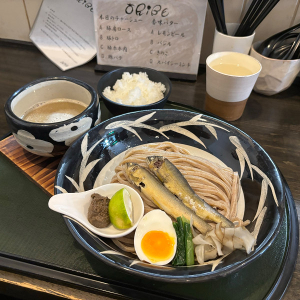 「鮎つけ麺~鮎のコンフィ添え~」@ORIBEの写真