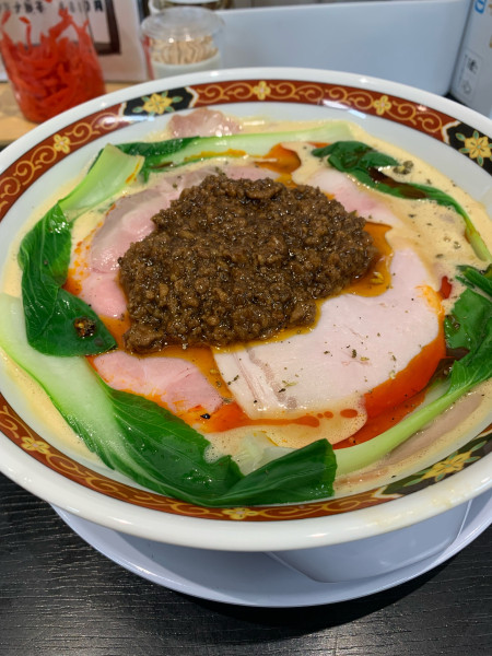 「坦々麺(味玉)」@地鶏白湯専門店 めん鶏の写真