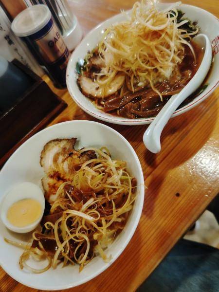 「セットメニューG(ねぎラーメン変更)(1,200+250円)」@らーめん おゆうの写真