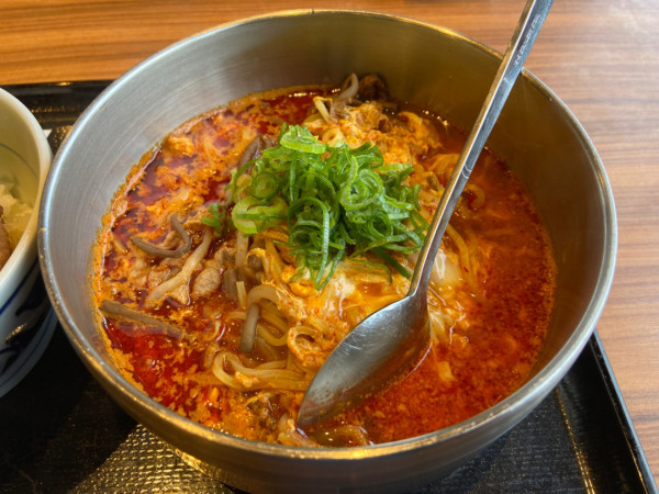 「ユッケジャンラーメン」@韓丼 ひたちなか市毛店の写真