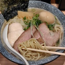 はまぐりそば 塩(特製·大盛)·小ライス