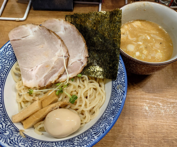 「ごま味噌つけ麺(麺少なめ、1150円)」@北海道らーめん奥原流 久楽 国分寺店の写真